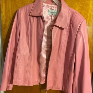 Pretty Pink Genuine Leather Jacket
